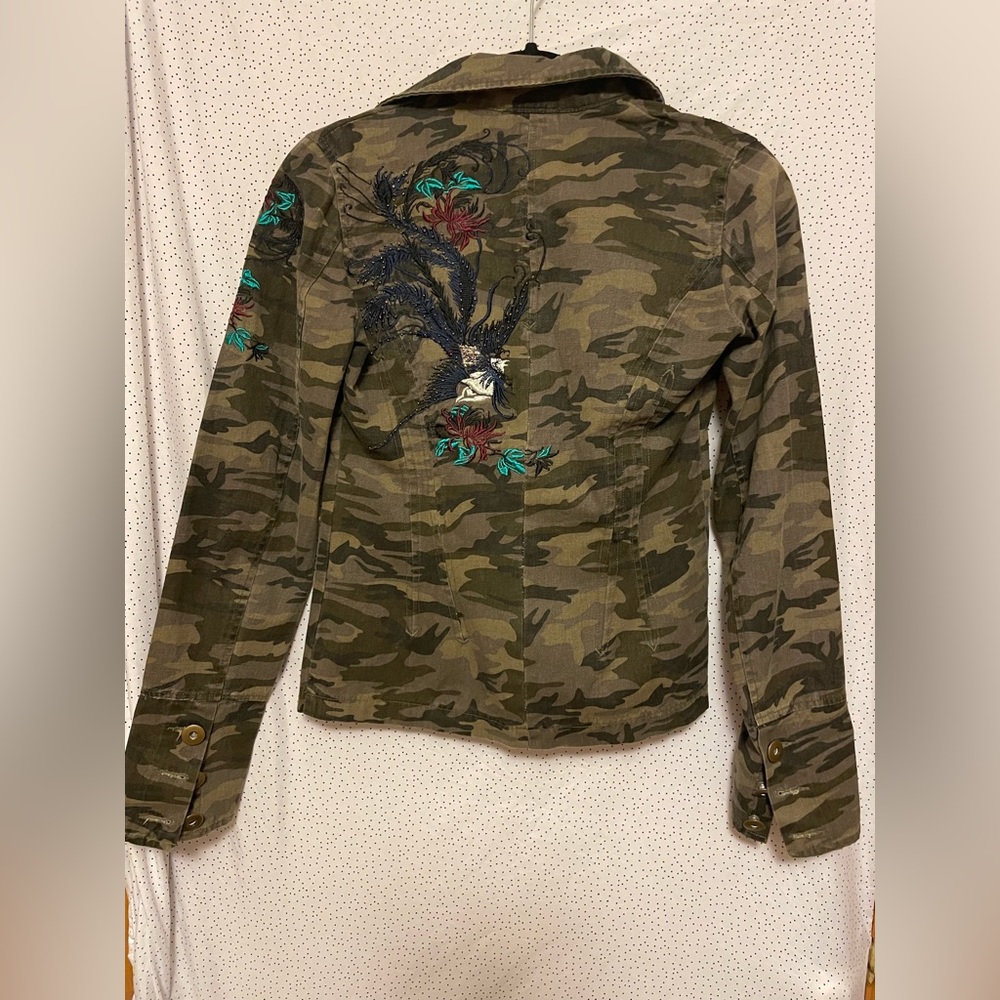 Morbid Threads Embroidered Camo Jacket